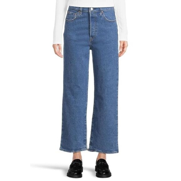 Levis 579 Blue Denim Jeans Baggy Straight 27x32 Baggy Straight Vintage Y2K - Picture 1 of 14